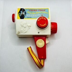 Vintage 1968 Fisher Price Music Box Movie Camera #919 Goldilocks and the 3 Bears